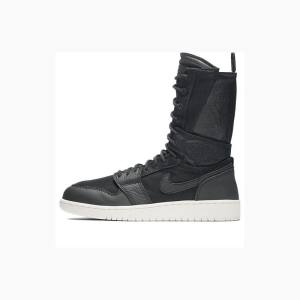 Nike Explorer Basketsko Air Jordan 1 Dame Svarte Hvite | JD-548JV