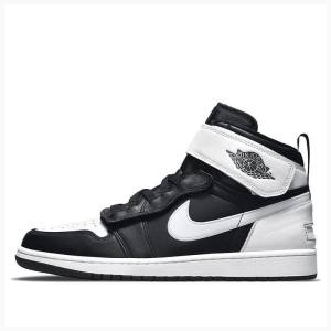 Nike FlyEase Basketsko Air Jordan 1 Herre Svarte | JD-027ML