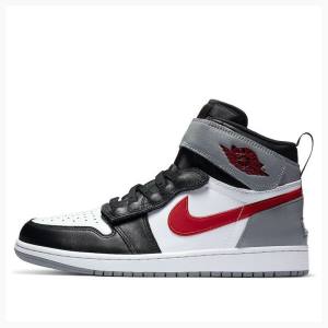 Nike Flyease Particle Basketsko Air Jordan 1 Herre Svarte Rød Sølv | JD-805TR