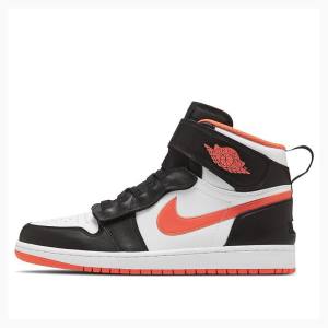 Nike Hi FlyEase Basketsko Air Jordan 1 Herre Svarte Oransje | JD-827PZ