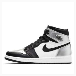 Nike High OG Basketsko Air Jordan 1 Dame Svarte Sølv | JD-094ME