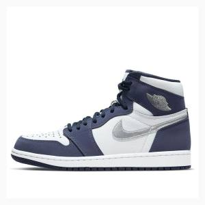 Nike High OG CO JP Midnight Basketsko Air Jordan 1 Herre Hvite Marineblå | JD-602EO