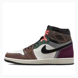 Nike High OG Hand Crafted Basketsko Air Jordan 1 Herre Brune Grønn Oransje | JD-813DQ