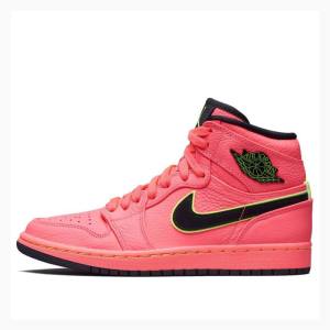 Nike High PREM Hot Punch Basketsko Air Jordan 1 Dame Rød Svarte | JD-723GZ