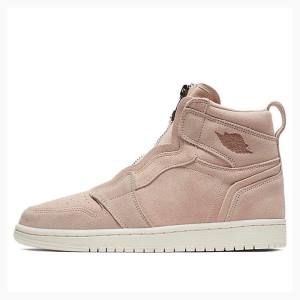 Nike High Zip Particle Basketsko Air Jordan 1 Dame Beige | JD-980XI