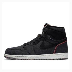 Nike High Zoom Space Hippie Basketsko Air Jordan 1 Herre Svarte | JD-862FG