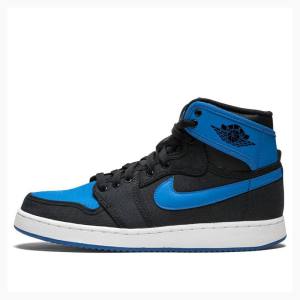 Nike KO High OG Sports Basketsko Air Jordan 1 Herre Svarte Blå | JD-574TW