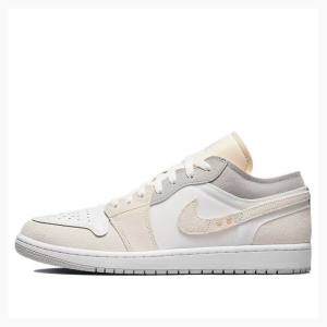 Nike Low Inside Out Joggesko Air Jordan 1 Herre Hvite Grå | JD-281JG