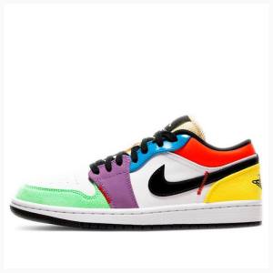 Nike Low Lightbulb Joggesko Air Jordan 1 Dame Multicolor | JD-560HL