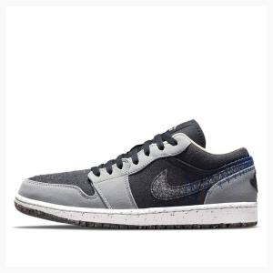 Nike Low SE Crater Joggesko Air Jordan 1 Herre Grå Svarte | JD-408YM