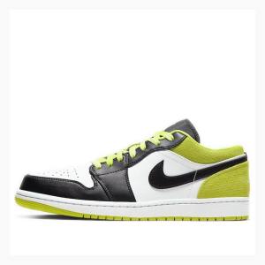 Nike Low SE Cyber Joggesko Air Jordan 1 Herre Gul Svarte | JD-425RK