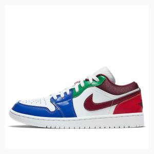 Nike Low SE Joggesko Air Jordan 1 Dame Multicolor | JD-142GT