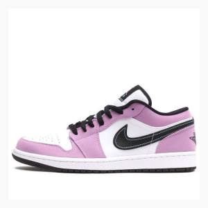 Nike Low SE 'Light Purple' Joggesko Air Jordan 1 Herre Lilla Svarte | JD-035MJ