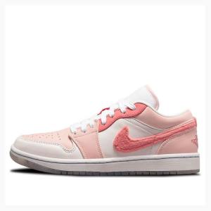 Nike Low SE Mighty Swooshers (W) Joggesko Air Jordan 1 Dame Rosa | JD-953VQ