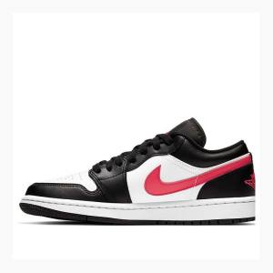 Nike Low Siren Joggesko Air Jordan 1 Dame Svarte Rød | JD-049KC