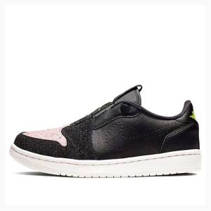 Nike Low Slip 'Silt Red' Joggesko Air Jordan 1 Dame Svarte Rosa | JD-369RU