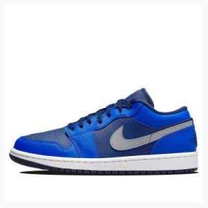 Nike Low-Top Joggesko Air Jordan 1 Dame Blå | JD-748WJ