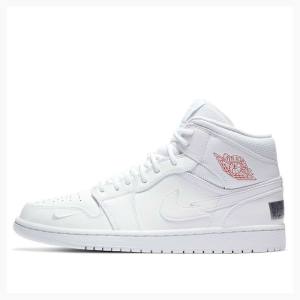 Nike Mid Euro Tour Basketsko Air Jordan 1 Herre Hvite | JD-940KI