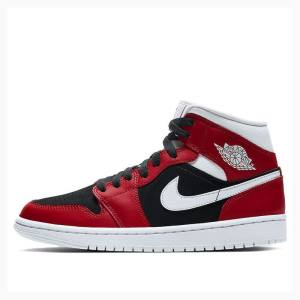 Nike Mid Gym Basketsko Air Jordan 1 Dame Rød Svarte | JD-921EU