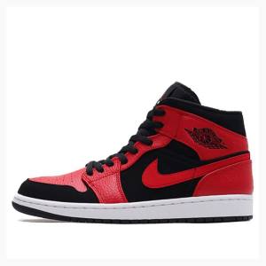 Nike Mid Gym Red Basketsko Air Jordan 1 Herre Rød Svarte | JD-905PK