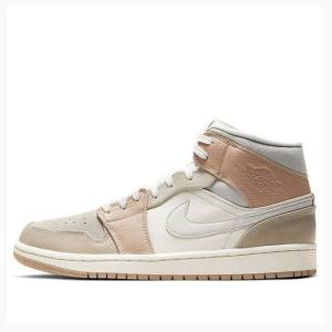 Nike Mid Milan Basketsko Air Jordan 1 Herre Rosa Beige | JD-097UI