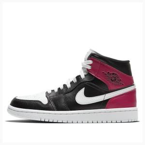 Nike Mid Noble Basketsko Air Jordan 1 Dame Rød Svarte | JD-028PV