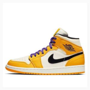 Nike Mid SE Basketsko Air Jordan 1 Herre Gull | JD-468GI