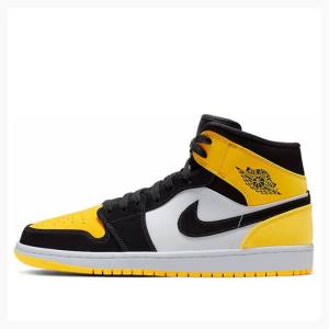 Nike Mid SE Basketsko Air Jordan 1 Herre Gul | JD-639QX