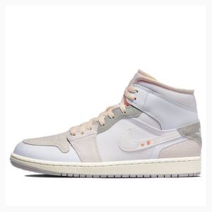 Nike Mid SE Craft Phantom Basketsko Air Jordan 1 Herre Hvite | JD-316ZN