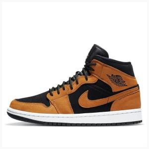 Nike Mid SE Desert Ochre Basketsko Air Jordan 1 Dame Brune | JD-931GR