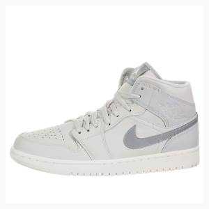 Nike Mid SE Light Bone Basketsko Air Jordan 1 Herre Sølv | JD-135GE