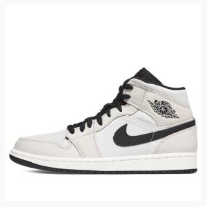 Nike Mid SE Light Bone Basketsko Air Jordan 1 Herre Grå Hvite | JD-493BX