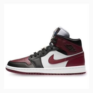 Nike Mid SE Pendants Basketsko Air Jordan 1 Dame Rød Svarte | JD-413JX