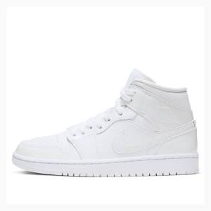 Nike Mid Triple Basketsko Air Jordan 1 Dame Hvite | JD-391FR