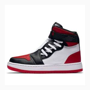 Nike Nova XX Bred Tå Basketsko Air Jordan 1 Dame Hvite Svarte Rød | JD-604AQ