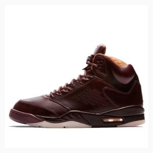 Nike Premium Bordeaux Basketsko Air Jordan 5 Herre Rød | JD-703AN