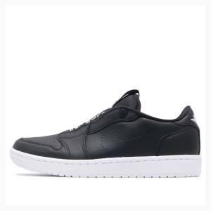 Nike RET Low Slip Joggesko Air Jordan 1 Dame Svarte | JD-507BU