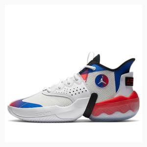 Nike React Elevation PF Basketsko Air Jordan Herre Rød Svarte Blå | JD-860KJ