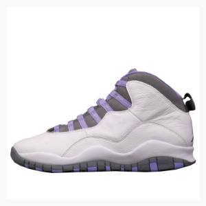 Nike Retro Basketsko Air Jordan 10 Dame Hvite Lilla | JD-620GM