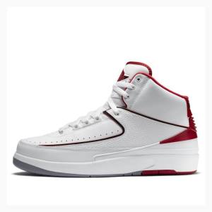 Nike Retro Basketsko Air Jordan 2 Herre Hvite Rød | JD-674MN