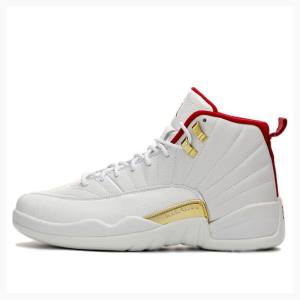 Nike Retro FIBA Basketsko Air Jordan 12 Herre Hvite Rød | JD-092WY