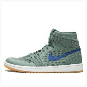 Nike Retro Flyknit Clay Basketsko Air Jordan 1 Herre Grønn | JD-504CW