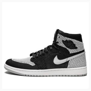 Nike Retro Flyknit Shadow Basketsko Air Jordan 1 Herre Svarte Grå | JD-746UZ