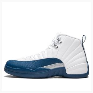 Nike Retro French Basketsko Air Jordan 12 Herre Hvite Blå | JD-849YN