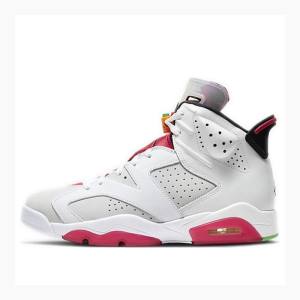 Nike Retro Hare Basketsko Air Jordan 6 Herre Hvite Rosa | JD-813QP