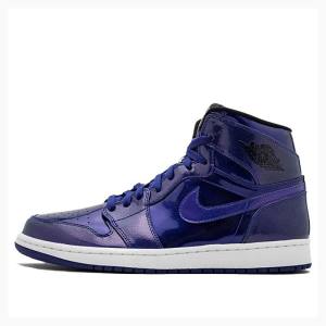 Nike Retro High Deep Royal Patent Basketsko Air Jordan 1 Herre Lilla | JD-732SA