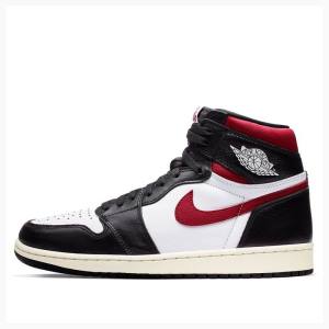 Nike Retro High OG Basketsko Air Jordan 1 Herre Svarte Hvite Rød | JD-176CH