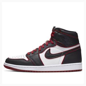 Nike Retro High OG Basketsko Air Jordan 1 Herre Svarte Hvite Rød | JD-543OX