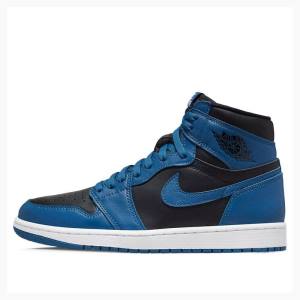 Nike Retro High OG Dark Marina Basketsko Air Jordan 1 Herre Blå Svarte | JD-075CE