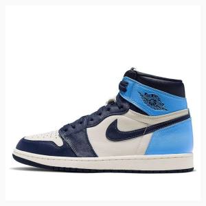 Nike Retro High OG UNC – Obsidian Basketsko Air Jordan 1 Herre Blå Svarte | JD-918MW